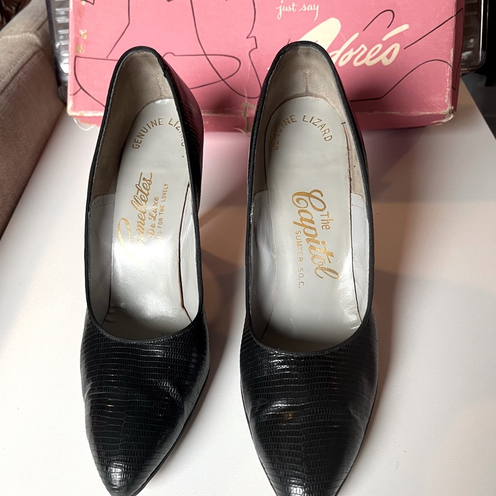 Vintage Genuine Lizard Pump/heels by The Capitol from Sumpter S.C. 7 - Picture 2 of 10